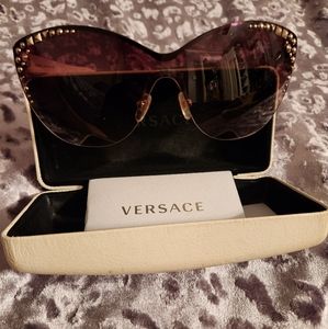Studded Versace White Sunglasses